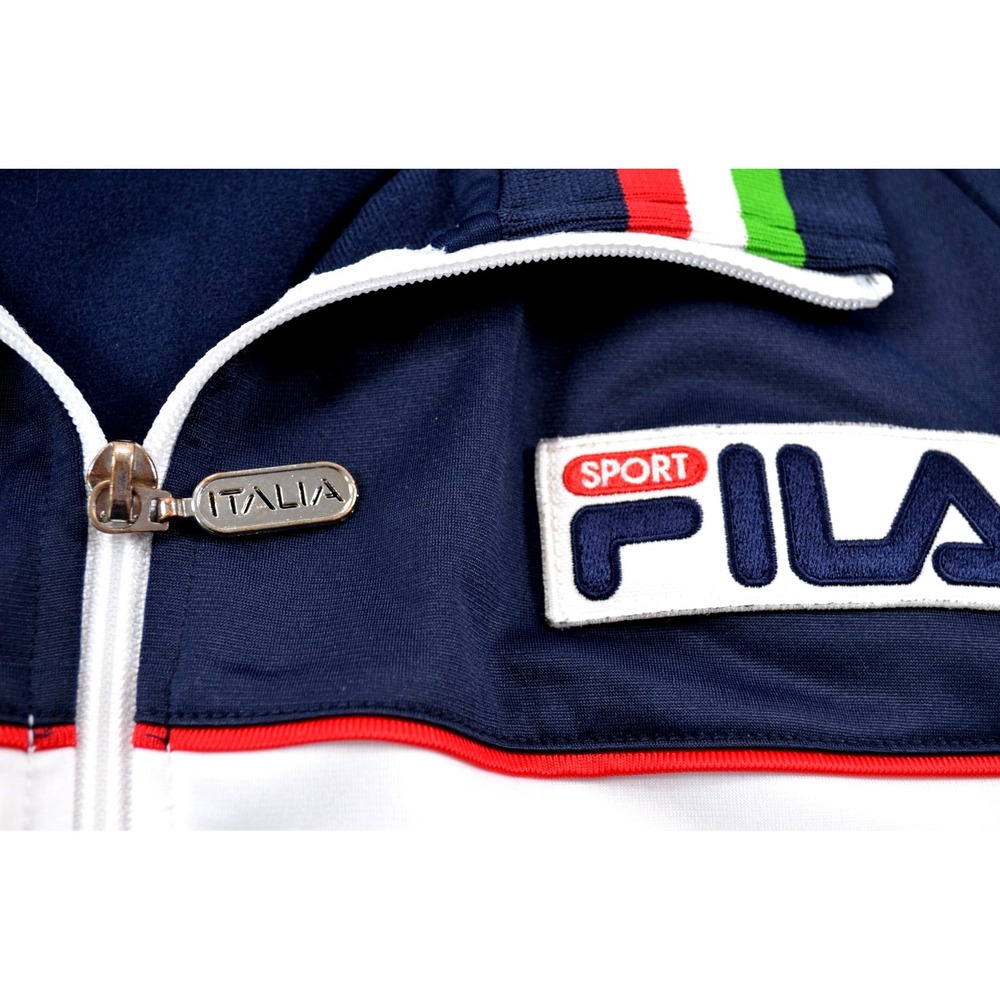 Vintage Fila Sport Track Jacket Mens Medium Black & Red Futbol Italia - Picture 11 of 16